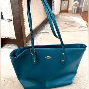Coach turquoise purse
